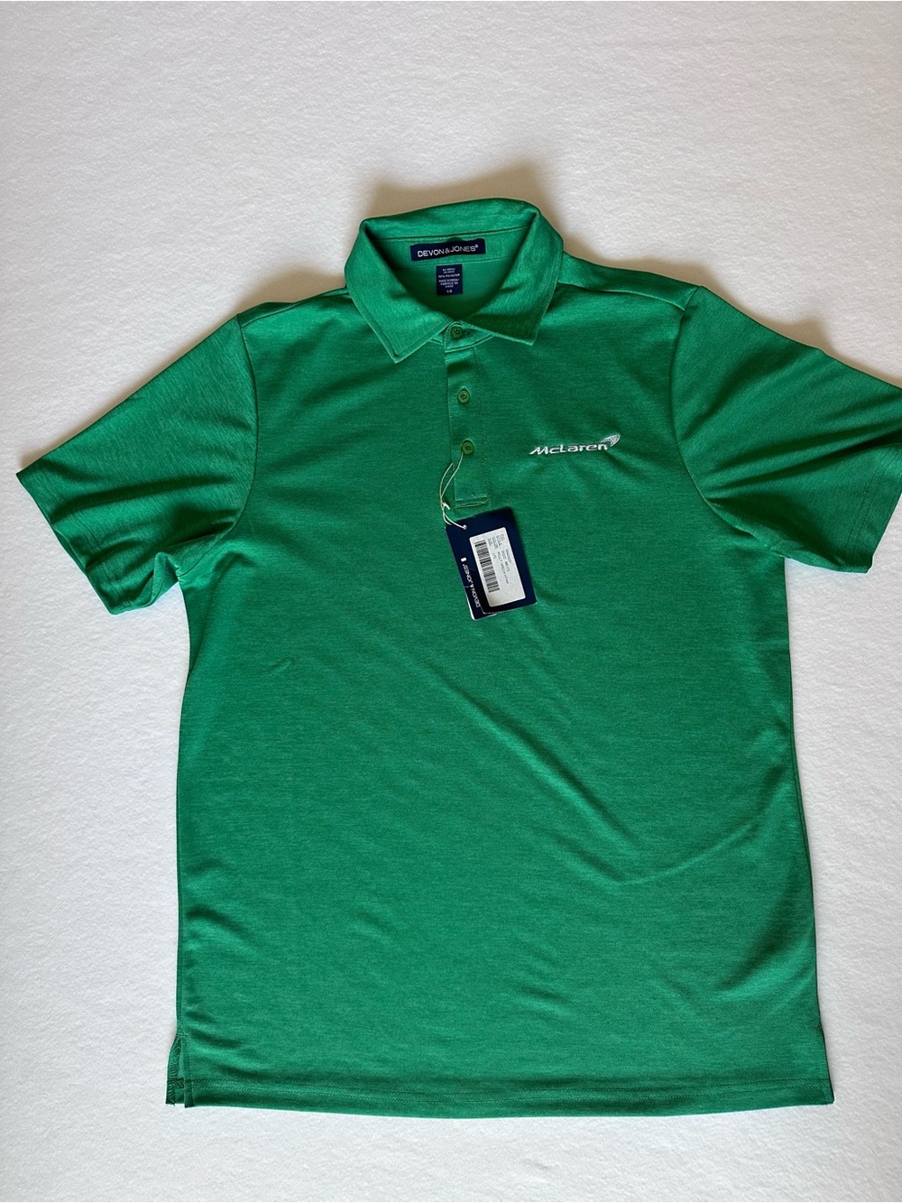 McLaren Embroidered Men’s Short Sleeve Polo in Kelly Green NWT